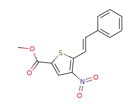 2-Thiophenecarboxylic acid, 4-nitro-5-[(1E)-2-phenylethenyl]-, methyl
ester