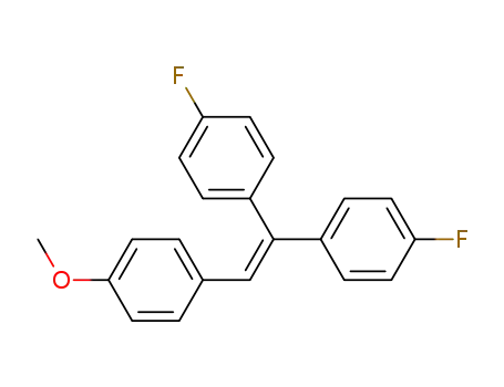 Molecular Structure of 2069-81-0 (4,4’-(2-(4-methoxyphenyl)ethene-1,1-diyl)bis(fluorobenzene))