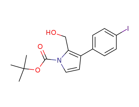 1H-Pyrrole-1-carboxylic acid, 2-(hydroxymethyl)-3-(4-iodophenyl)-,
1,1-dimethylethyl ester
