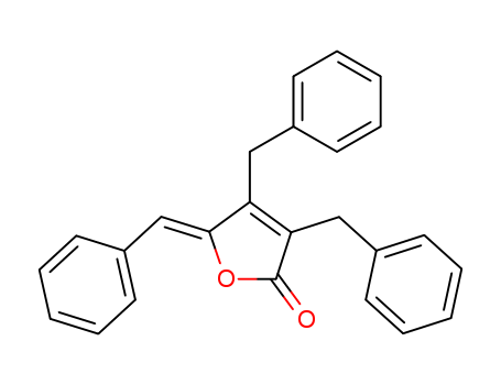 Molecular Structure of 199600-34-5 (2(5H)-Furanone,3,4-bis(phenylmethyl)-5- (phenylmethylene)-,(5Z)- )