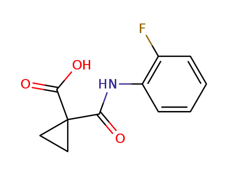 Molecular Structure of 918642-61-2 (Cyclopropanecarboxylic acid, 1-[[(2-fluorophenyl)amino]carbonyl]-)
