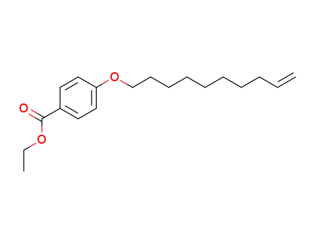 Molecular Structure of 142580-79-8 (Benzoic acid, 4-(9-decenyloxy)-, ethyl ester)