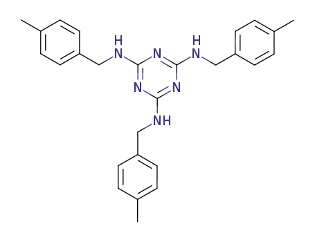 Molecular Structure of 121760-62-1 (1,3,5-Triazine-2,4,6-triamine, N,N',N''-tris[(4-methylphenyl)methyl]-)