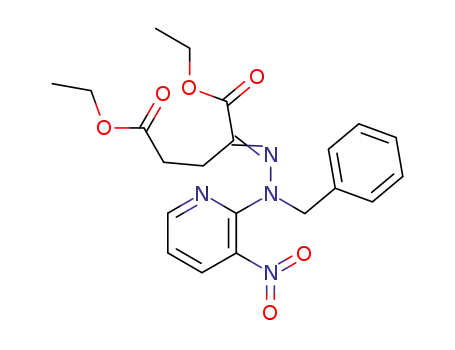 2-[benzyl-(3-nitro-pyridin-2-yl)-hydrazono]-pentanedioic acid diethyl ester