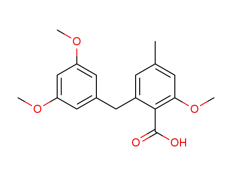 Benzoic acid, 2-[(3,5-dimethoxyphenyl)methyl]-6-methoxy-4-methyl-