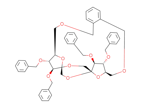 3,4,3',4'-tetra-O-benzyl-6,6'-O-(o-xylylene)-di-α-D-fructofuranose 1,2':2,1'-dianhydride