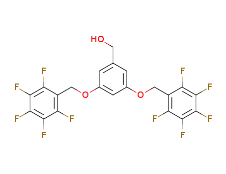 Molecular Structure of 188111-77-5 (Benzenemethanol, 3,5-bis[(pentafluorophenyl)methoxy]-)