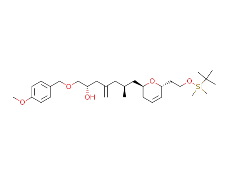 4-(3-{6-[2-(<i>tert</i>-butyl-dimethyl-silanyloxy)-ethyl]-3,6-dihydro-2<i>H</i>-pyran-2-yl}-2-methyl-propyl)-1-(4-methoxy-benzyloxy)-pent-4-en-2-ol