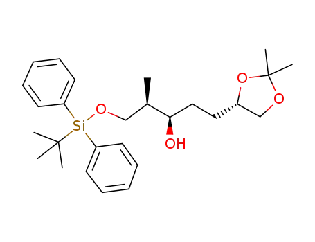 1-(<i>tert</i>-butyl-diphenyl-silanyloxy)-5-(2,2-dimethyl-[1,3]dioxolan-4-yl)-2-methyl-pentan-3-ol