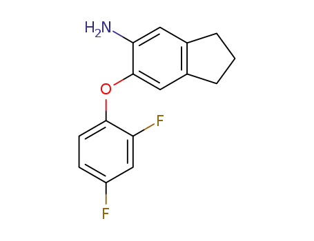 Molecular Structure of 81614-79-1 (1H-Inden-5-amine, 6-(2,4-difluorophenoxy)-2,3-dihydro-)