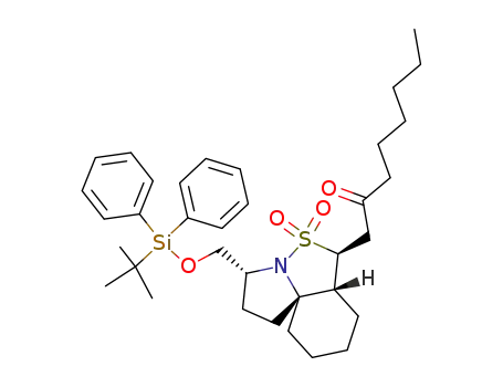 1-[(3R,5S,5aR,9aR)-3-(tert-Butyl-diphenyl-silanyloxymethyl)-4,4-dioxo-octahydro-4λ<sup>6</sup>-thia-3a-aza-cyclopenta[c]inden-5-yl]-octan-2-one