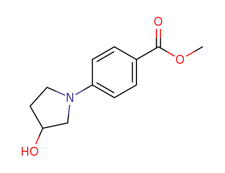 Molecular Structure of 134031-02-0 (methyl 4-(3-hydroxypyrrolidin-1-yl)benzoate)