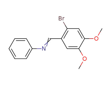 Molecular Structure of 89525-45-1 (Benzenamine, N-[(2-bromo-4,5-dimethoxyphenyl)methylene]-)