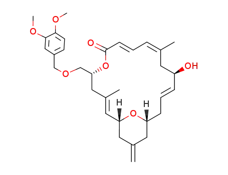 (2E,8E,10Z,14E)-(1R,5R,13R,17R)-5-(3,4-Dimethoxy-benzyloxymethyl)-13-hydroxy-3,11-dimethyl-19-methylene-6,21-dioxa-bicyclo[15.3.1]henicosa-2,8,10,14-tetraen-7-one