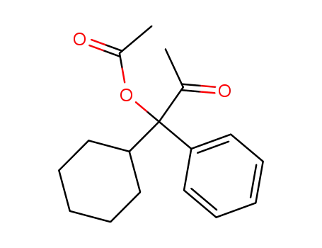 Molecular Structure of 28192-97-4 (1-acetoxy-1-cyclohexyl-1-phenylpropan-2-one)