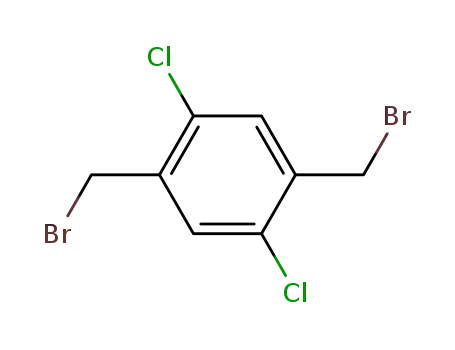 Molecular Structure of 19036-27-2 (1,4-BIS(BROMMETHYL)-2,5-DICHLOROBENZENE)
