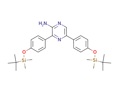 Molecular Structure of 549503-44-8 (3,5-bis(p-tert-butyldimethylsilyloxyphenyl)-2-amino-1,4-pyrazine)