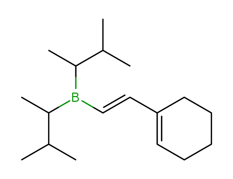 Molecular Structure of 478166-21-1 (Borane, [(1E)-2-(1-cyclohexen-1-yl)ethenyl]bis(1,2-dimethylpropyl)-)