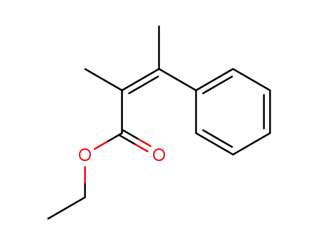 Molecular Structure of 52094-27-6 (2-Butenoic acid, 2-methyl-3-phenyl-, ethyl ester, (E)-)