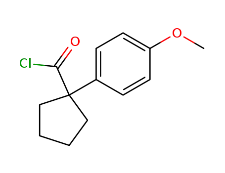 Molecular Structure of 63200-97-5 (1-(4-METHOXYPHENYL)CYCLOPENTANECARBONYL CHLORIDE)