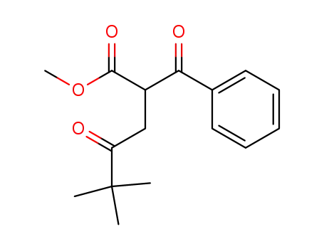 Molecular Structure of 124645-64-3 (Benzenepropanoic acid, a-(3,3-dimethyl-2-oxobutyl)-b-oxo-, methyl
ester)