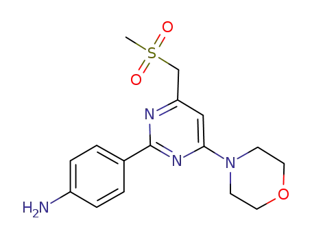 4-[4-(methylsulfonylmethyl)-6-morpholin-4-yl-pyrimidine-2-yl]aniline