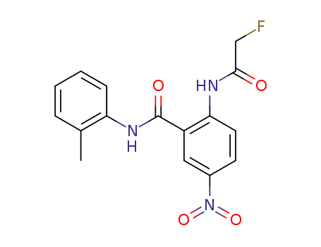 Molecular Structure of 56287-72-0 (BENZAMIDE, 2-[(2-FLUOROACETYL)AMINO]-N-(2-METHYLPHENYL)-5-NITRO-)