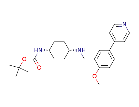 Molecular Structure of 1025061-37-3 (cis-[4-(2-methoxy-5-pyridin-4-yl-benzylamino)-cyclohexyl]-carbamic acid tert-butyl ester)