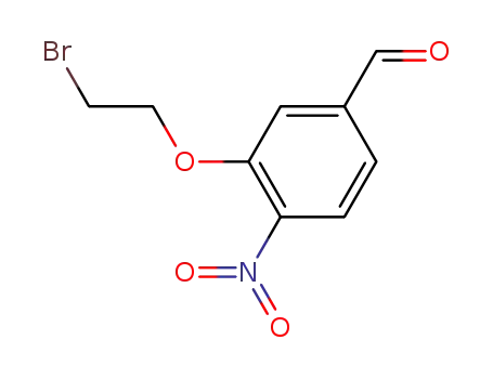 Molecular Structure of 404335-88-2 (Benzaldehyde, 3-(2-bromoethoxy)-4-nitro-)