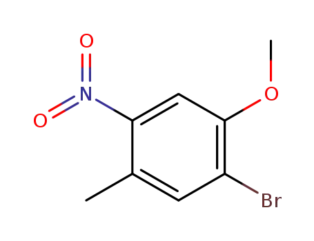 Molecular Structure of 41447-19-2 (1-bromo-2-methoxy-5-methyl-4-nitrobenzene)