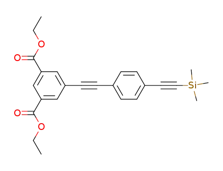 Molecular Structure of 368455-20-3 (diethyl 5-[(4-[trimethysilylethynyl]phenyl)ethynyl]isophthaloate)