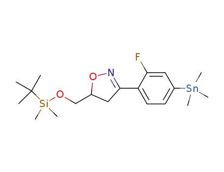 5-({[tert-butyl(dimethyl)silyl]oxy}methyl)-3-[2-fluoro-4-(trimethylstannyl)phenyl]-4,5-dihydroisoxazole