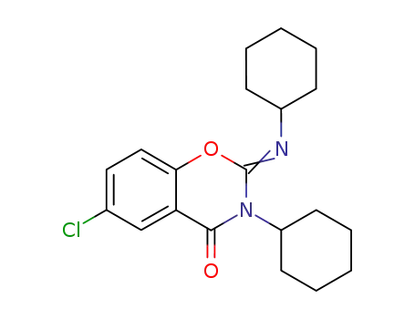 6-chloro-3-cyclohexyl-2-cyclohexylimino-2,3-dihydro-benzo[<i>e</i>][1,3]oxazin-4-one
