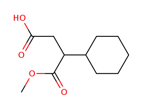 Molecular Structure of 220498-07-7 ((R)-2-Cyclohexyl succinic acid-1-methyl ester)