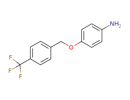 Molecular Structure of 630412-71-4 (Benzenamine, 4-[[4-(trifluoromethyl)phenyl]methoxy]-)