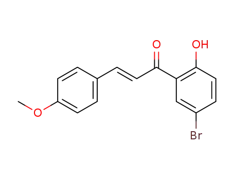 Molecular Structure of 173959-43-8 ((2E)-1-(5-bromo-2-hydroxyphenyl)-3-(4-methoxyphenyl)prop-2-en-1-one)