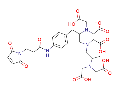 1,4,7-triaza-2-(N-maleimido ethylene p-amino)benzyl-1,7-bis(carboxymethyl)-4-carboxymethyl 6-methyl heptane