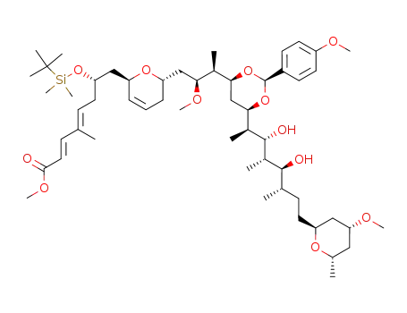 (E,E,7S)-methyl-8-<(2R,6S)-6-<(2S,3R,4S,6R,7R,8R,9S,10S,11S)-2-methoxy-3,7,9,11-tetramethyl-8,10-dihydroxy-4,6-((R)-para-methoxybenzylidenedioxy)-13-((2S,4R,6S)-2-methyl-4-methoxytetrahydropyran-6-yl)-tridecan-1-yl>-5,6-dihydro-2H-pyran-2-yl>-7-tert-...