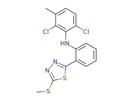 2,6-dichloro-3-methyl-N-<2-<5-(methylthio)-1,3,4-thiadiazol-2-yl>phenyl>benzenamine