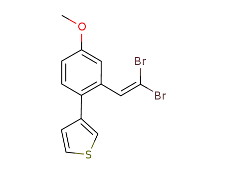 3-(2-(2,2-dibromovinyl)-4-methoxyphenyl)thiophene
