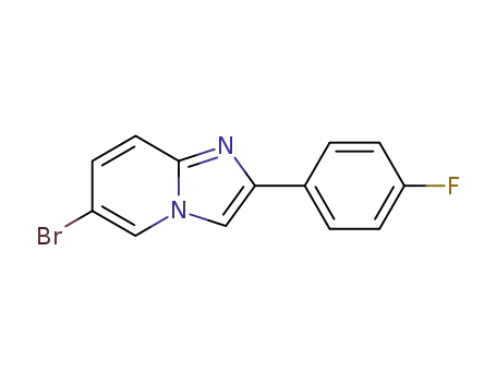 Molecular Structure of 426825-66-3 (6-Bromo-2-(4-fluoro-phenyl)-imidazo[1,2-a]pyridine)