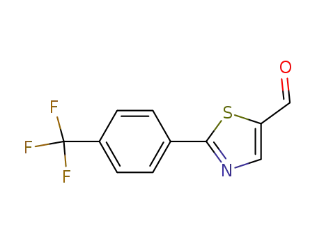 Molecular Structure of 447406-52-2 (2-(4-TRIFLUOROMETHYLPHENYL)THIAZOLE-5-CARBALDEHYDE)