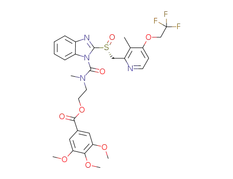 2-[methyl[[(R)-2-[[[3-methyl-4-(2,2,2-trifluoroethoxy)-2-pyridyl]methyl]sulfinyl]-1H-benzimidazol-1-yl]carbonyl]amino]ethyl 3,4,5-trimethoxybenzoate
