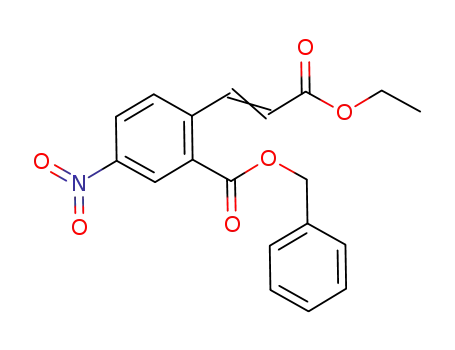 Benzoic acid, 2-(3-ethoxy-3-oxo-1-propenyl)-5-nitro-, phenylmethyl
ester
