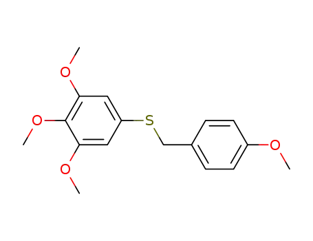Molecular Structure of 312300-10-0 (Benzene, 1,2,3-trimethoxy-5-[[(4-methoxyphenyl)methyl]thio]-)