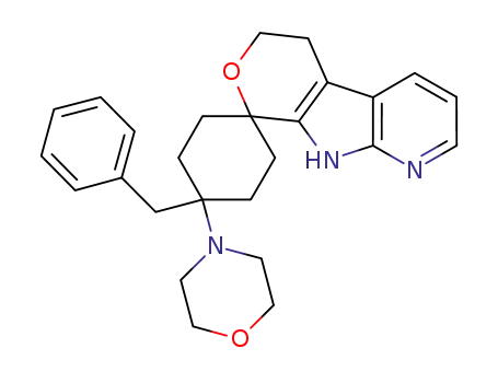 4-benzyl-4-morpholino-spiro[cyclohexane-1,8'-(5,6,8,9-tetrahydropyrano[3,4-b]-7-azaindole)]