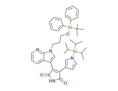 4-{1-[3-(<i>tert</i>-butyl-diphenyl-silanyloxy)-propyl]-1<i>H</i>-pyrrolo[2,3-<i>b</i>]pyridin-3-yl}-1'-triisopropylsilanyl-1'<i>H</i>-[3,3']bipyrrolyl-2,5-dione
