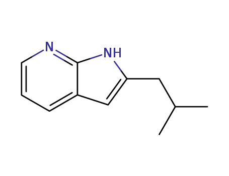 Molecular Structure of 58069-42-4 (2-(2-methylpropyl)-1H-pyrrolo[2,3-b]pyridine)