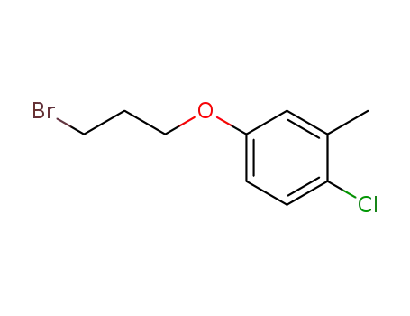 Molecular Structure of 66246-10-4 (Benzene, 4-(3-bromopropoxy)-1-chloro-2-methyl-)
