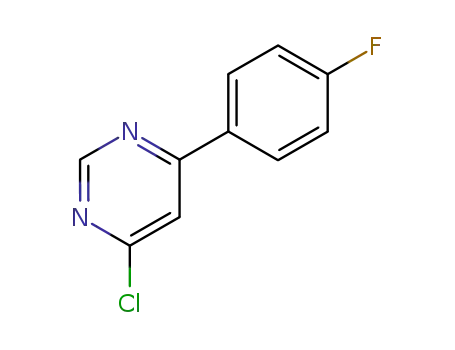 Molecular Structure of 85979-61-9 (4-Chloro-6-(4-fluoro-phenyl)-pyrimidine)